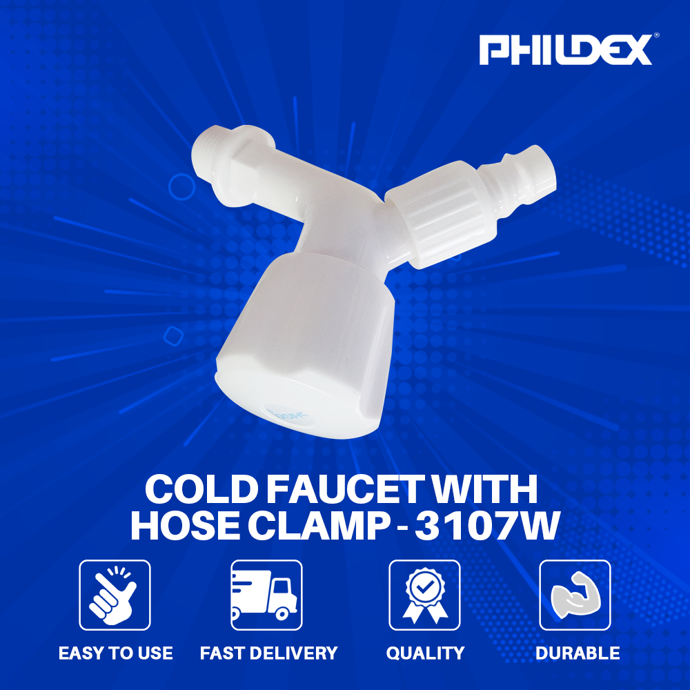 PLASTIC COLD FAUCET WITH HOSE CLAMP 3107W