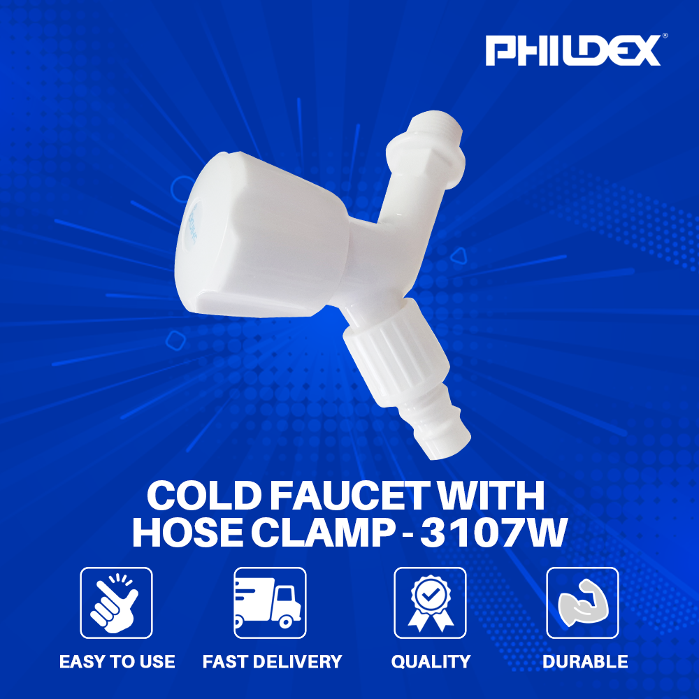 PLASTIC COLD FAUCET WITH HOSE CLAMP 3107W